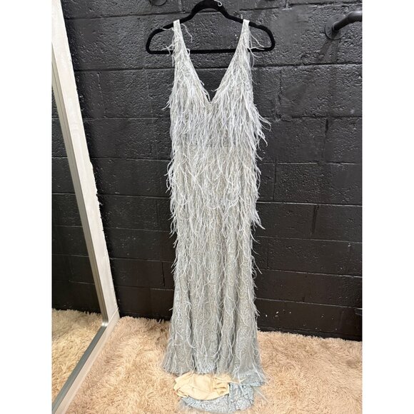 NWT Basix Fringed Gown - Picture 6 of 8